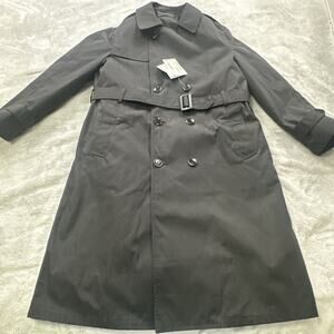 DSCP Garrison Collection Trench Coat Mens 42R Black All Weather Defense Made USA